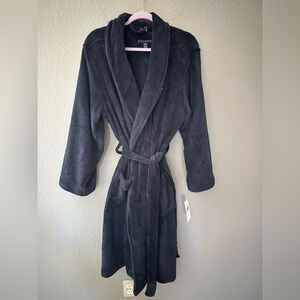 Tommy Hilfiger plush robe with belt SZ OSFM navy blue with pockets NWT